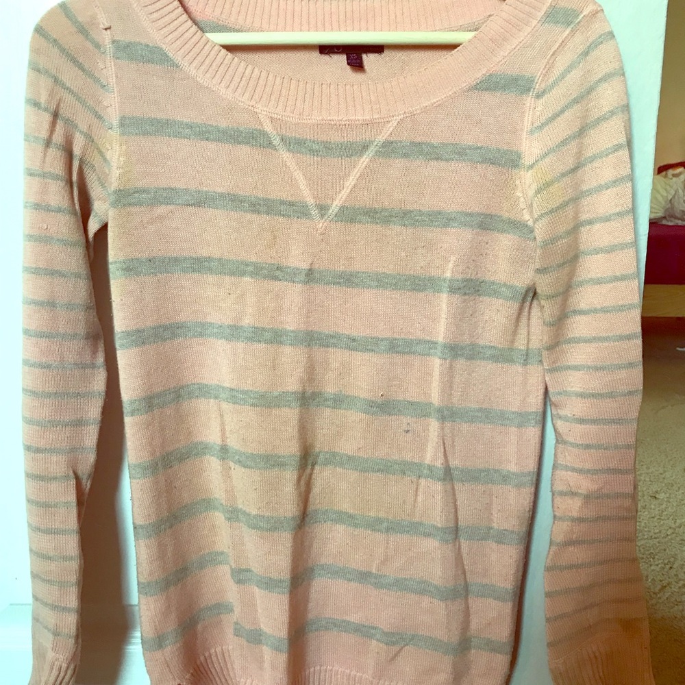 Striped Peach Sweater